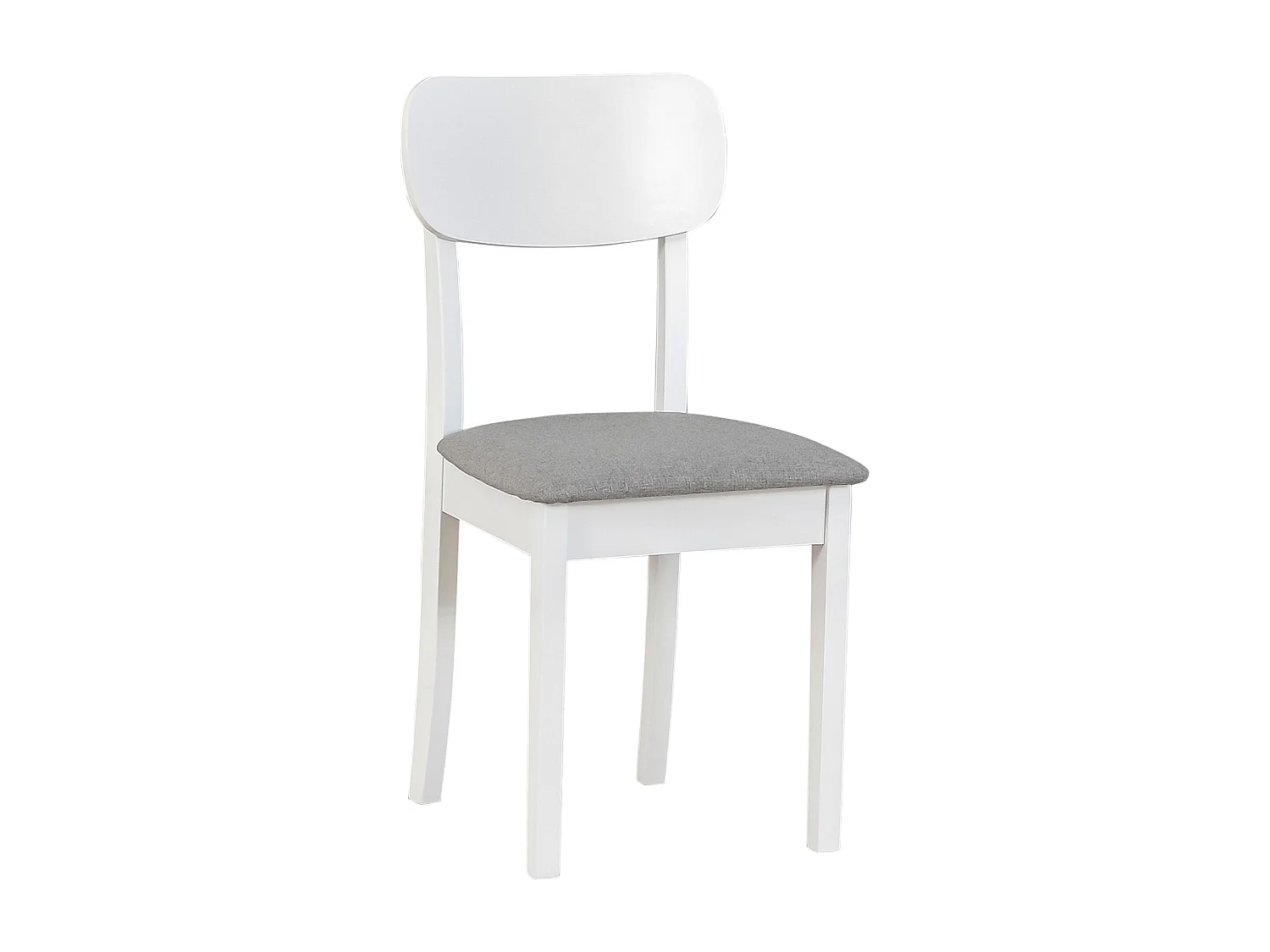 Chaise de salle à manger rembourrée - gris clair/blanc - NOELES