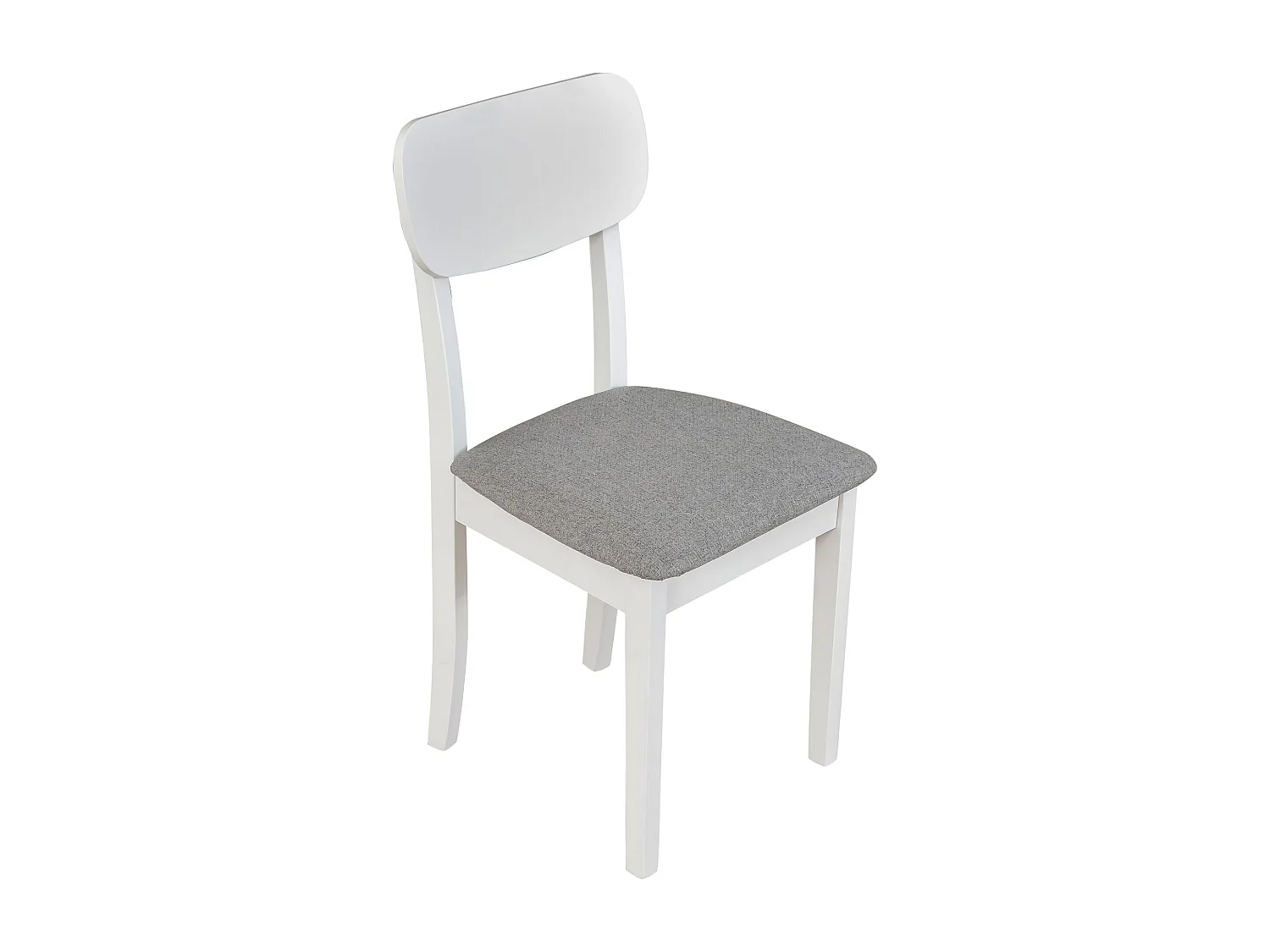 Chaise de salle à manger rembourrée - gris clair/blanc - NOELES