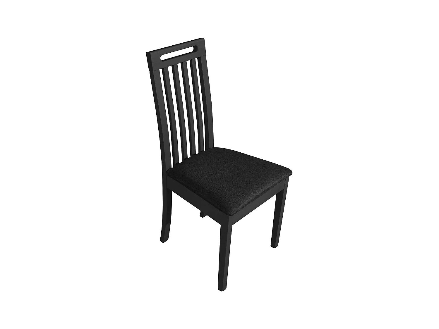 Chaise de salle à manger rembourrée - noir - SALVINS