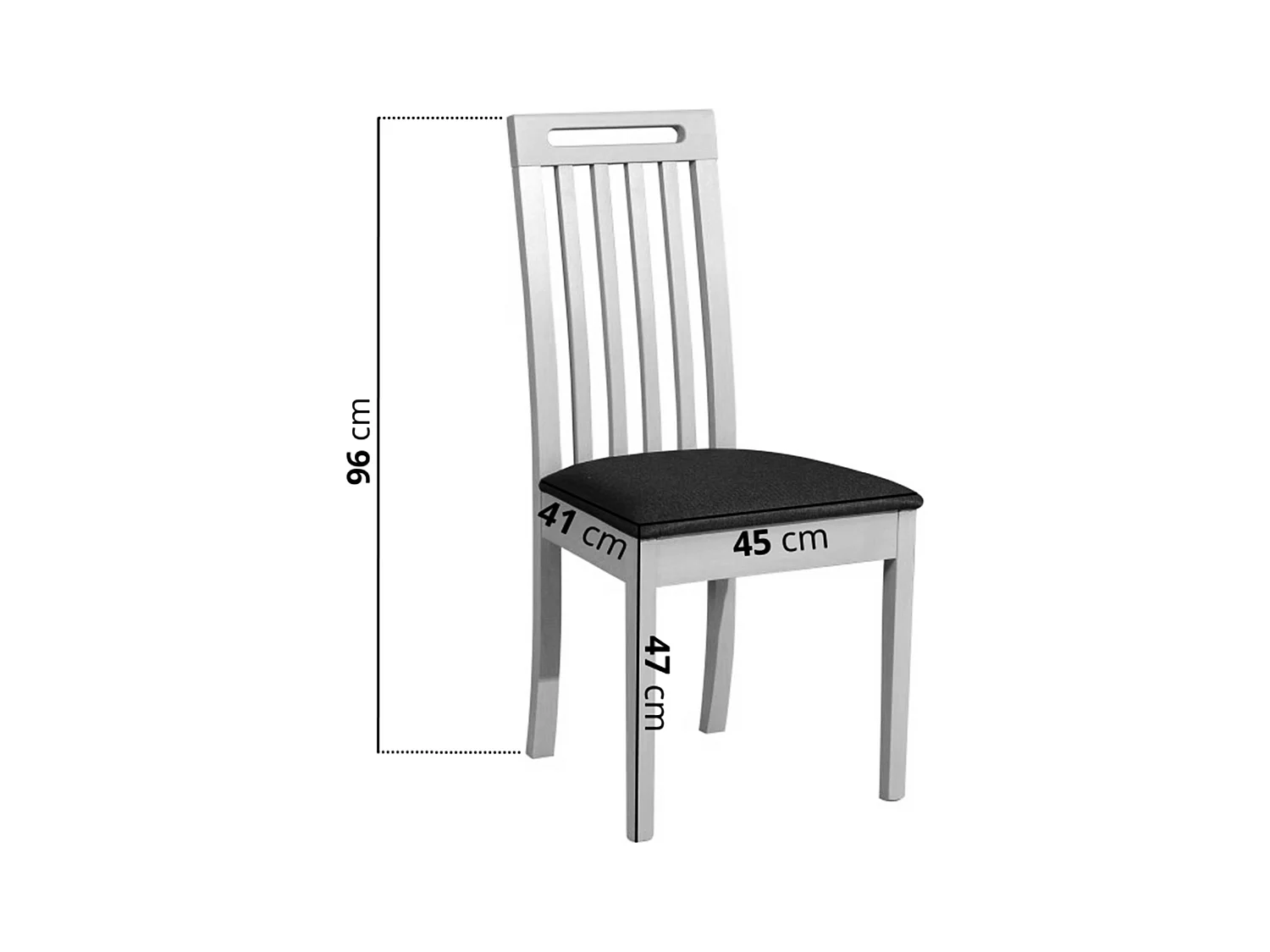 Chaise de salle à manger rembourrée - noir - SALVINS