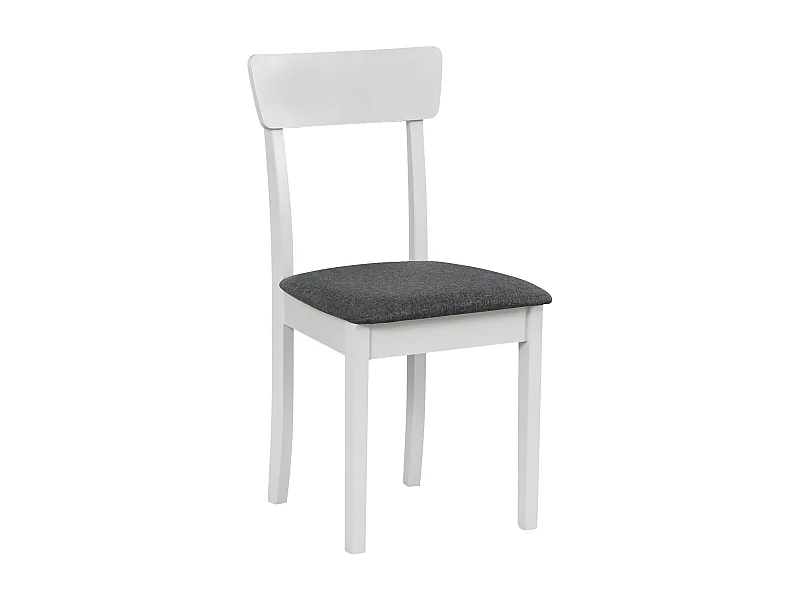 Silla de comedor acolchada – Gris oscuro/Blanco – WEHRON