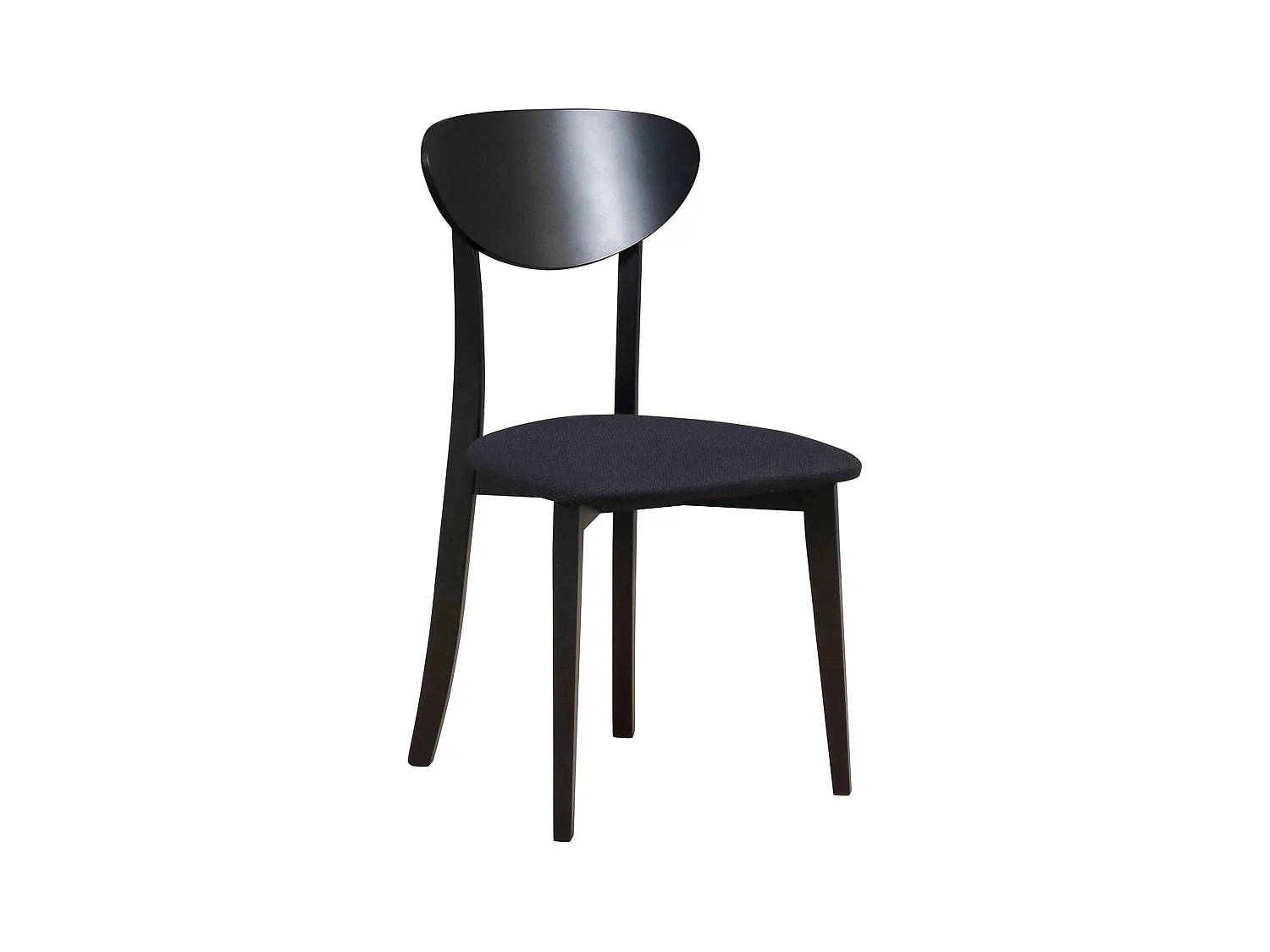 Chaise de salle à manger rembourrée - noir - POMONI