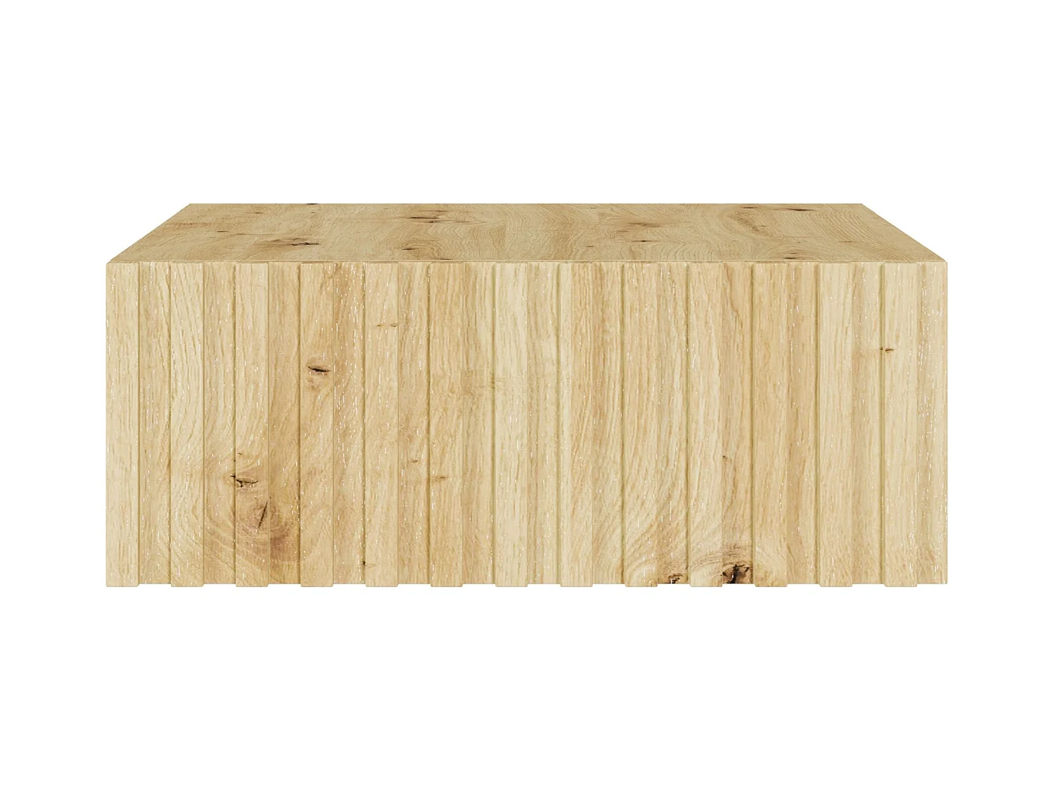 Table de chevet suspendue – tiroir & façade à lamelles – 50 cm – chêne artisan – TELIRE