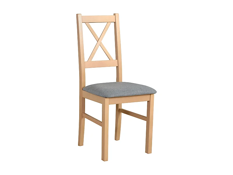 Chaise de salle à manger rembourrée - gris/chêne Sonoma - TRUNOS