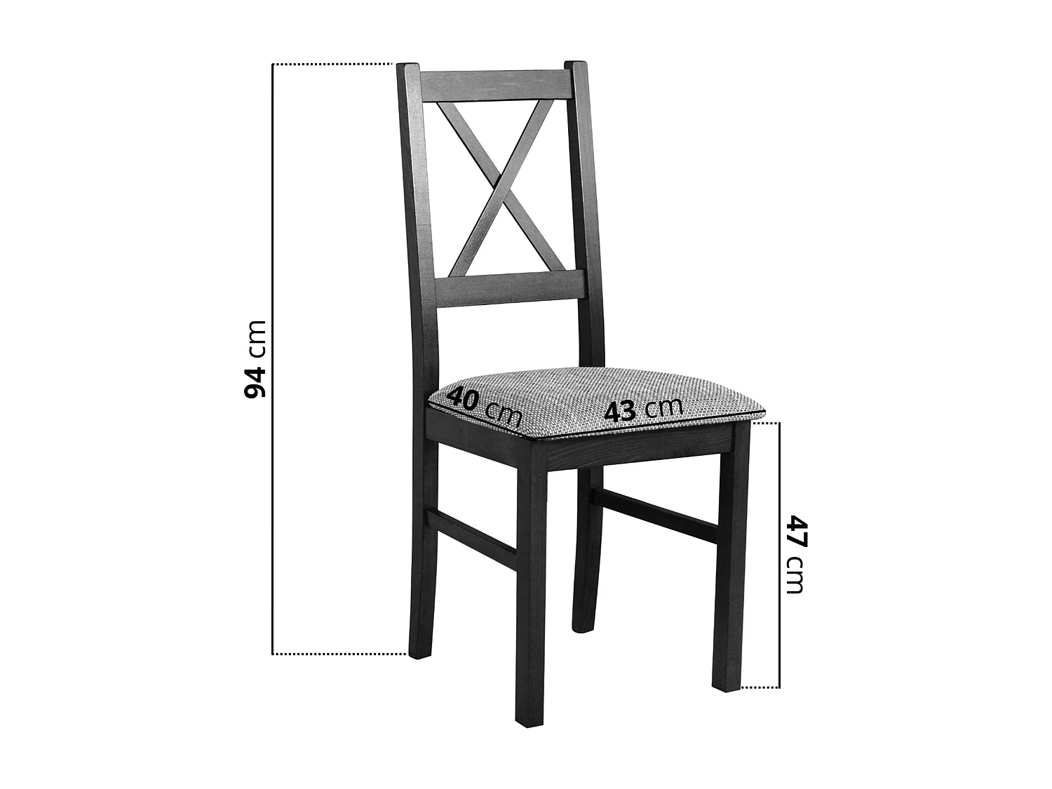 Silla de comedor acolchada – Gris/Roble Sonoma – TRUNOS