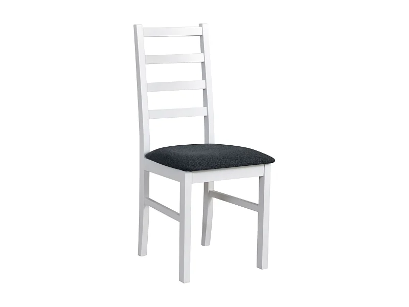 Chaise de salle à manger rembourrée - gris foncé/blanc - NICELLA