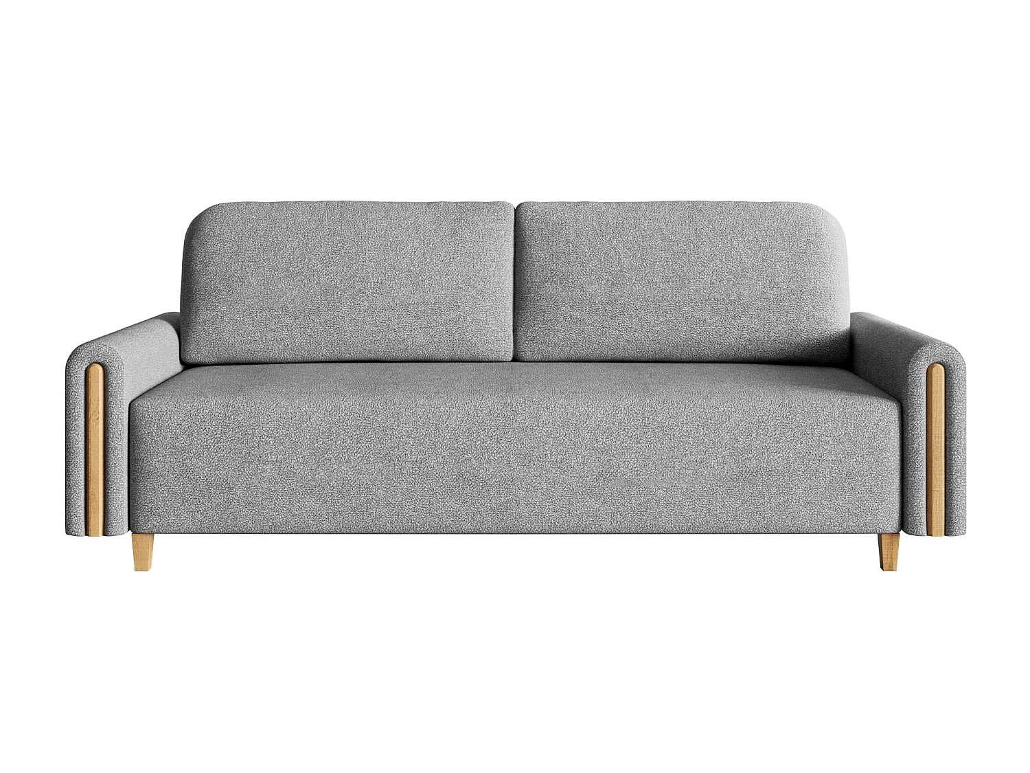 3-Sitzer Schlafsofa - mit wasserabweisendem Stoff - Bettkasten - Grau - MAJLA