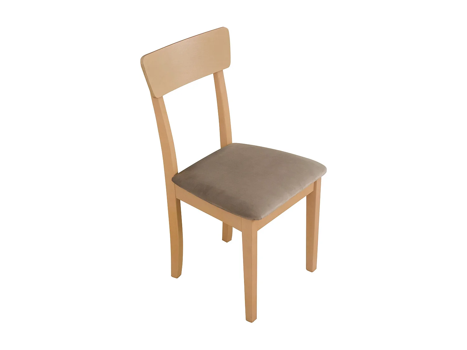 Silla de comedor acolchada – Beige oscuro/Roble Sonoma – WEHRON