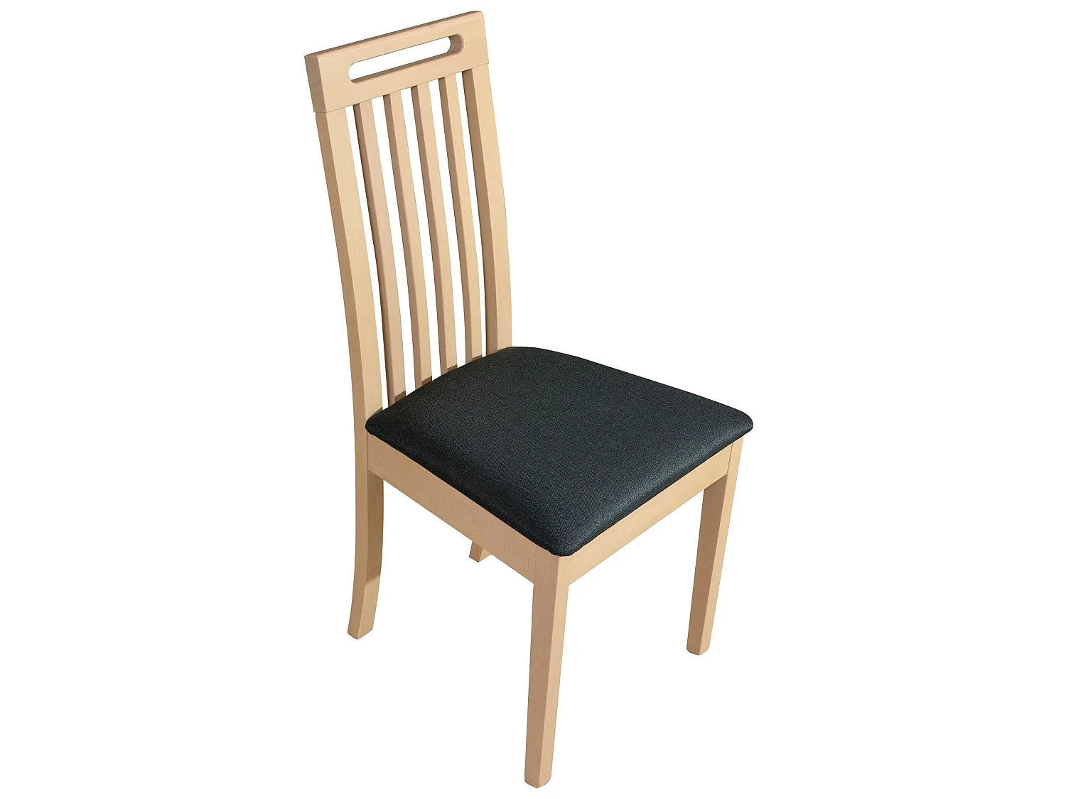 Chaise de salle à manger rembourrée - gris foncé/chêne Sonoma - SALVINS