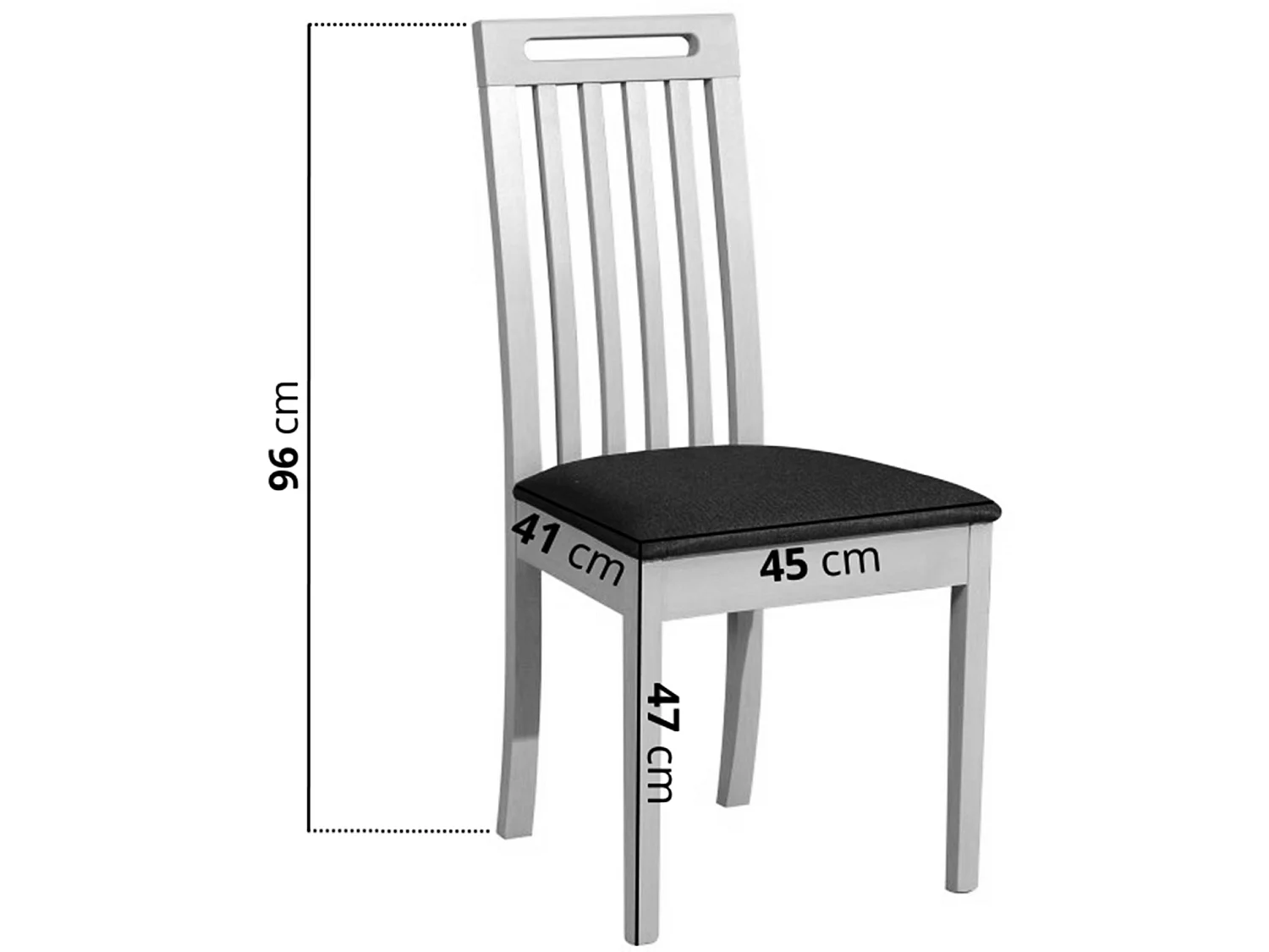 Chaise de salle à manger rembourrée - gris foncé/chêne Sonoma - SALVINS