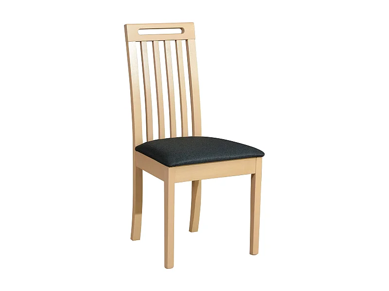 Chaise de salle à manger rembourrée - gris foncé/chêne Sonoma - SALVINS