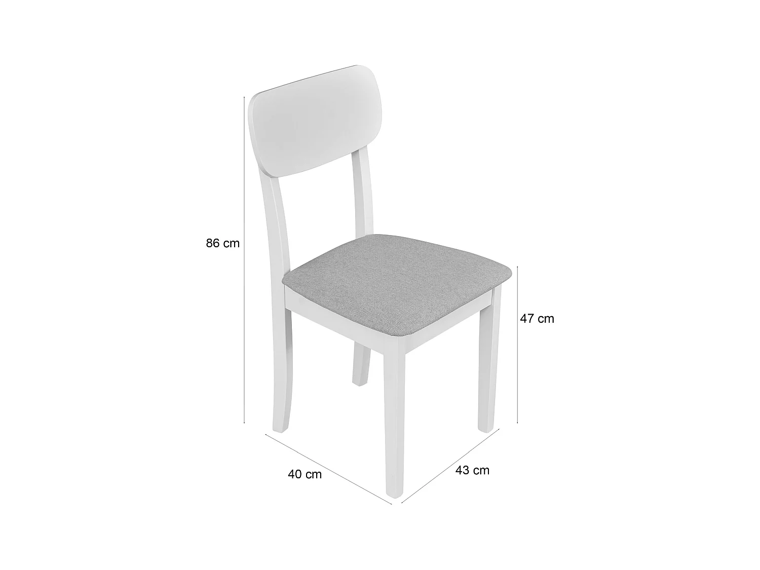 Chaise de salle à manger rembourrée - noir - NOELES