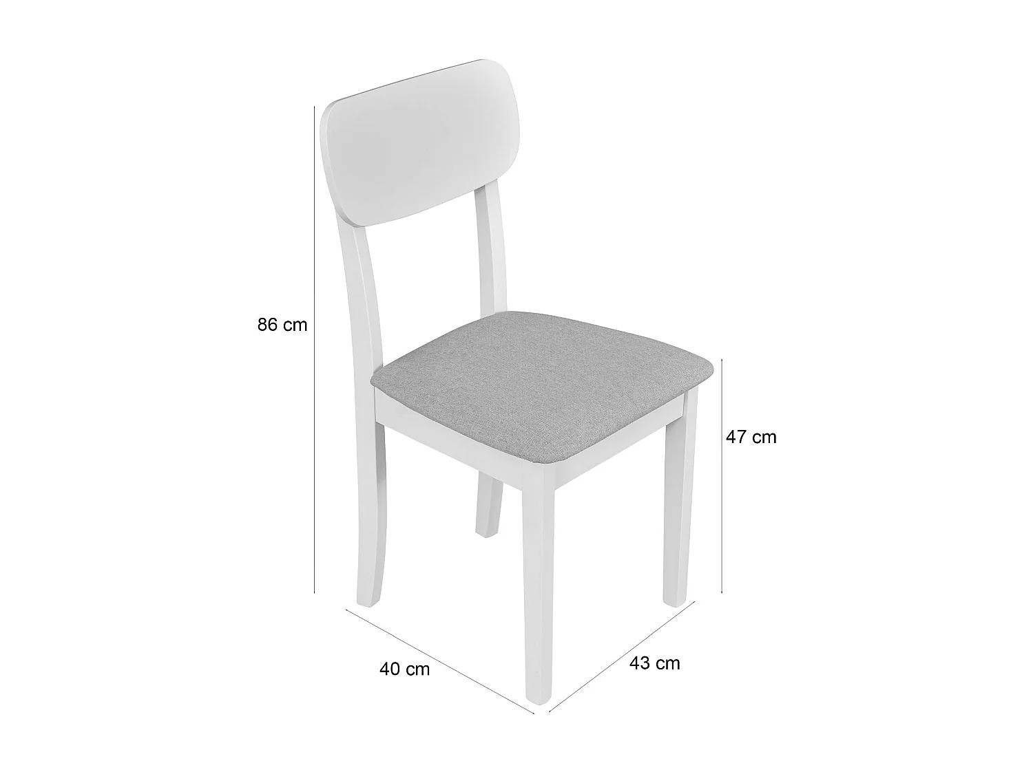 Silla de comedor acolchada – Negro – NOELES