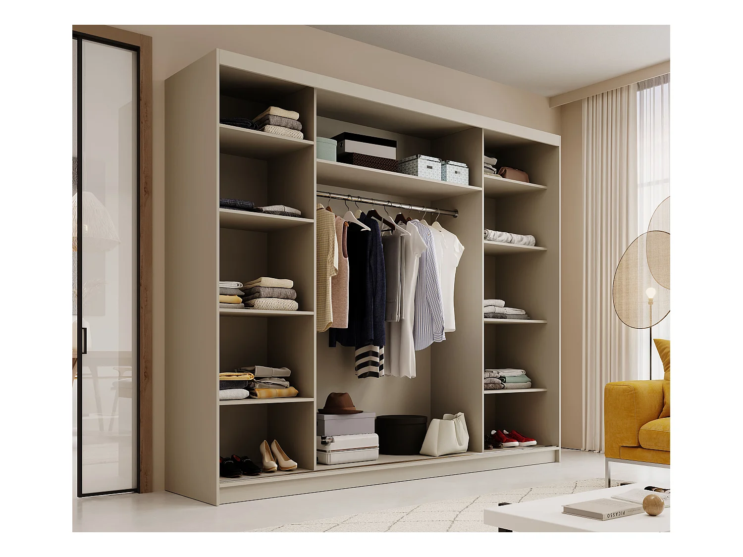 Armoire Maxi 250/Portes coulissantes/Beige