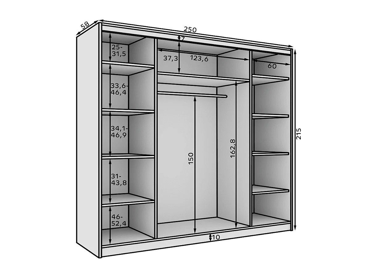 Armadio Maxi 250/Ante scorrevoli/Beige