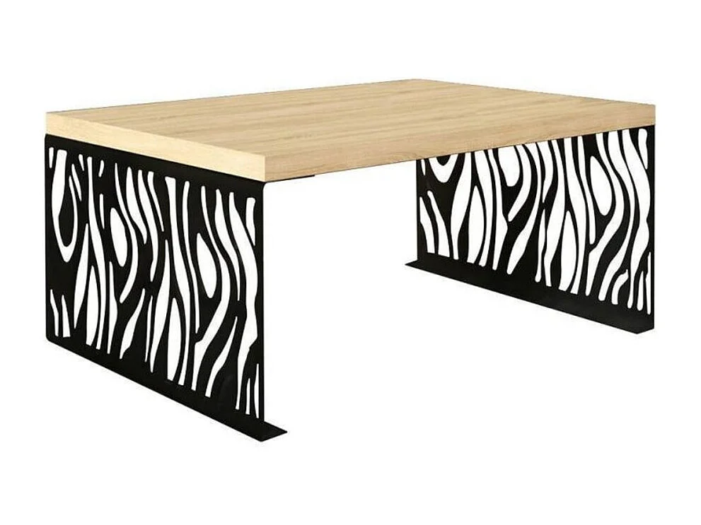 Couchtisch Mavie/Metall&Holz/Schwarz&Sonoma