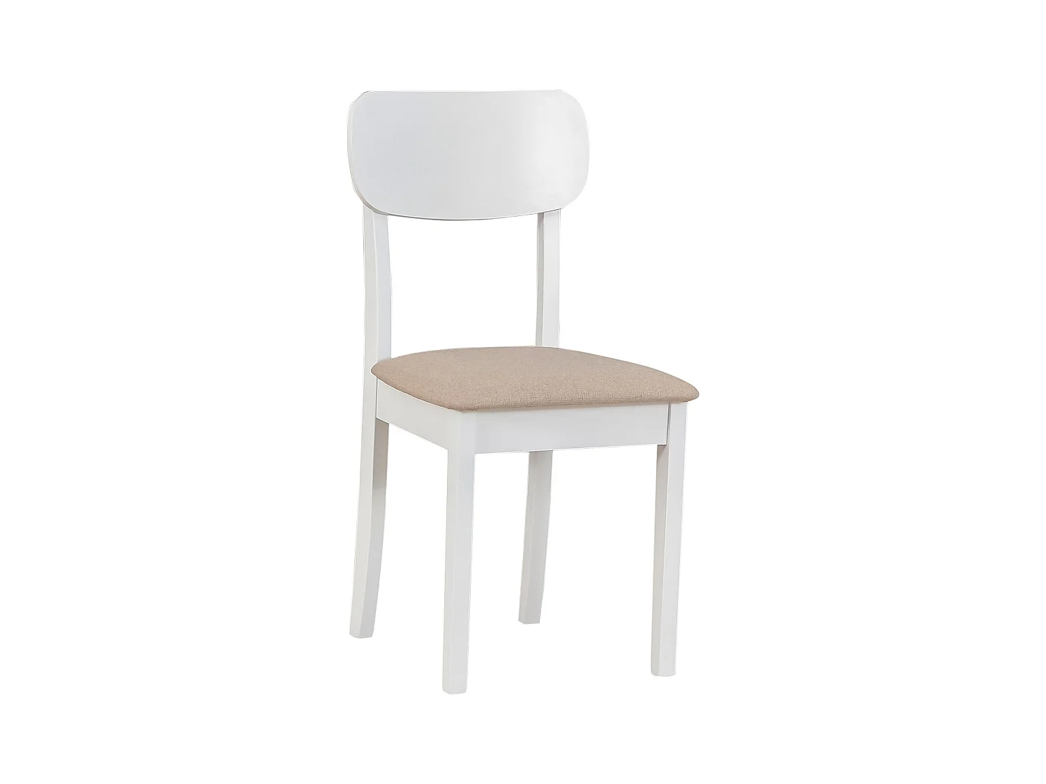 Chaise de salle à manger rembourrée - beige/blanc - NOELES