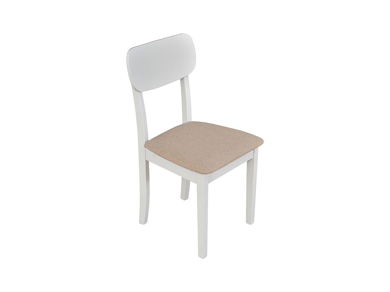 Chaise de salle à manger rembourrée - beige/blanc - NOELES