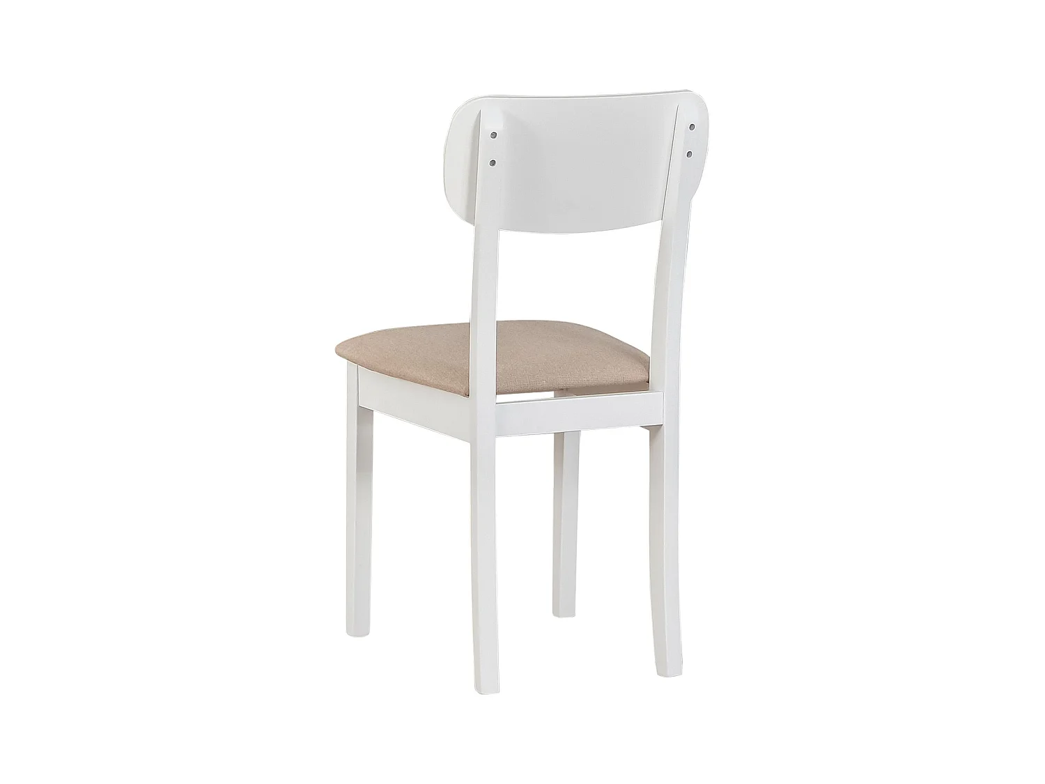 Chaise de salle à manger rembourrée - beige/blanc - NOELES