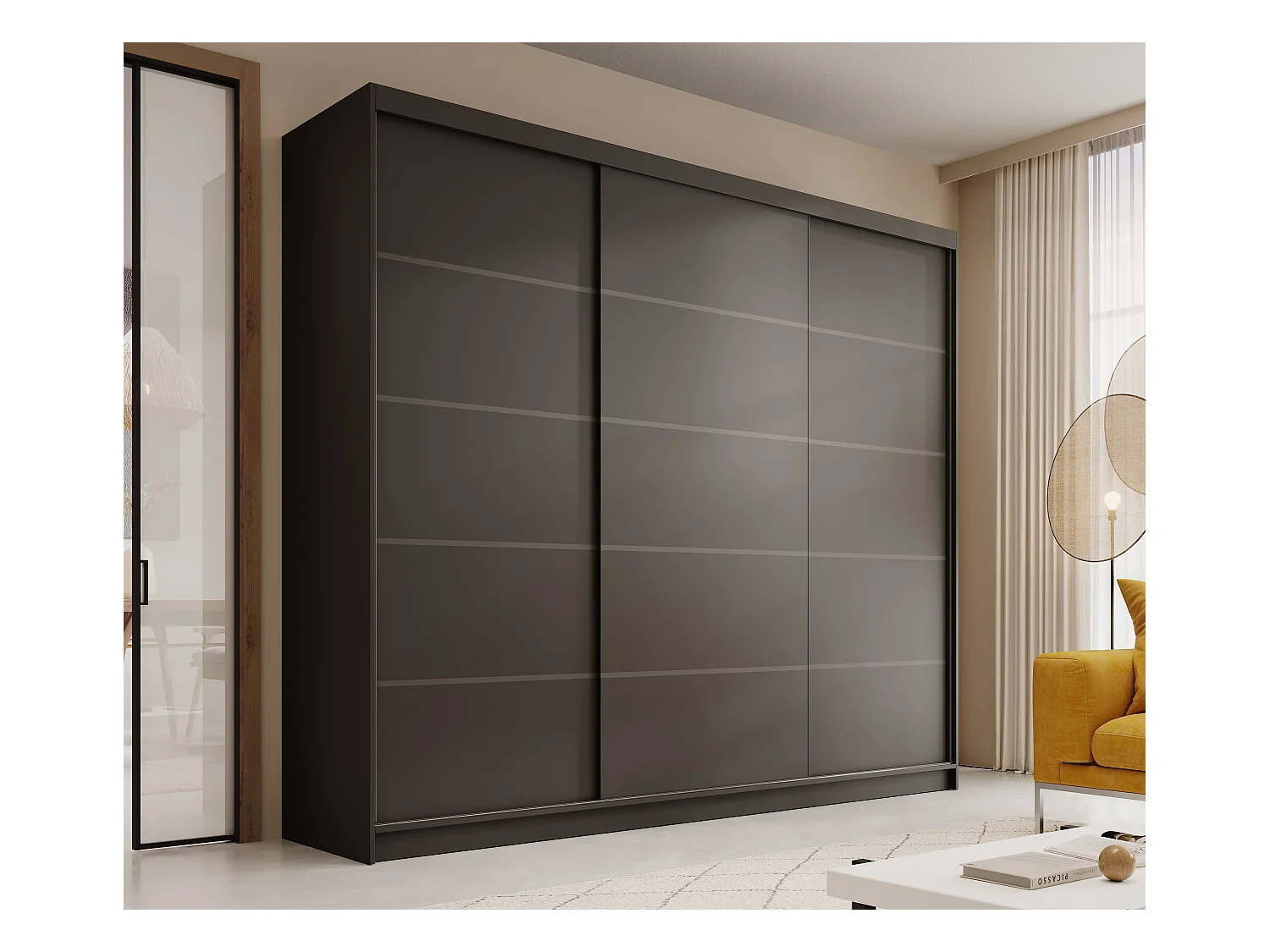 Armoire Maxi 250/Portes coulissantes/Noir
