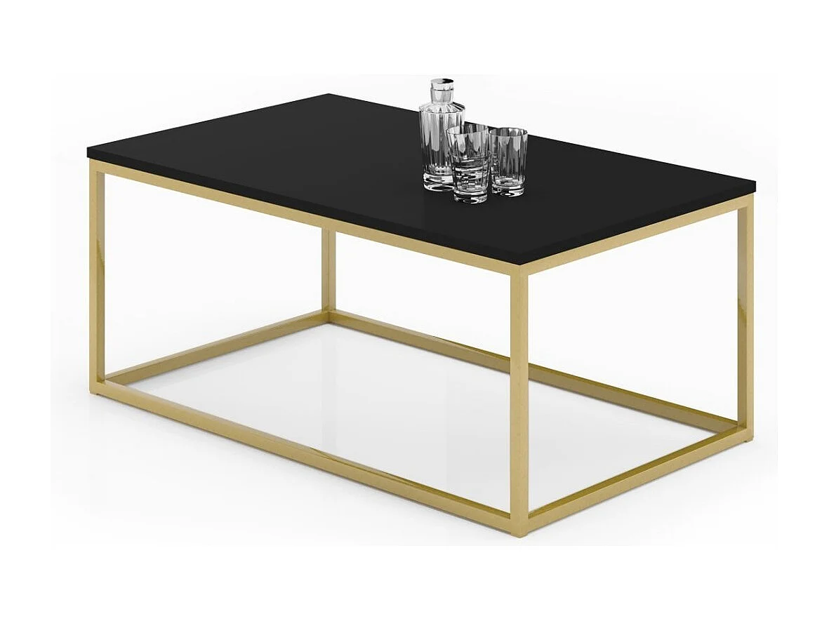 Couchtisch Marisa Premium/Metall&Holz/Gold&Schwarz