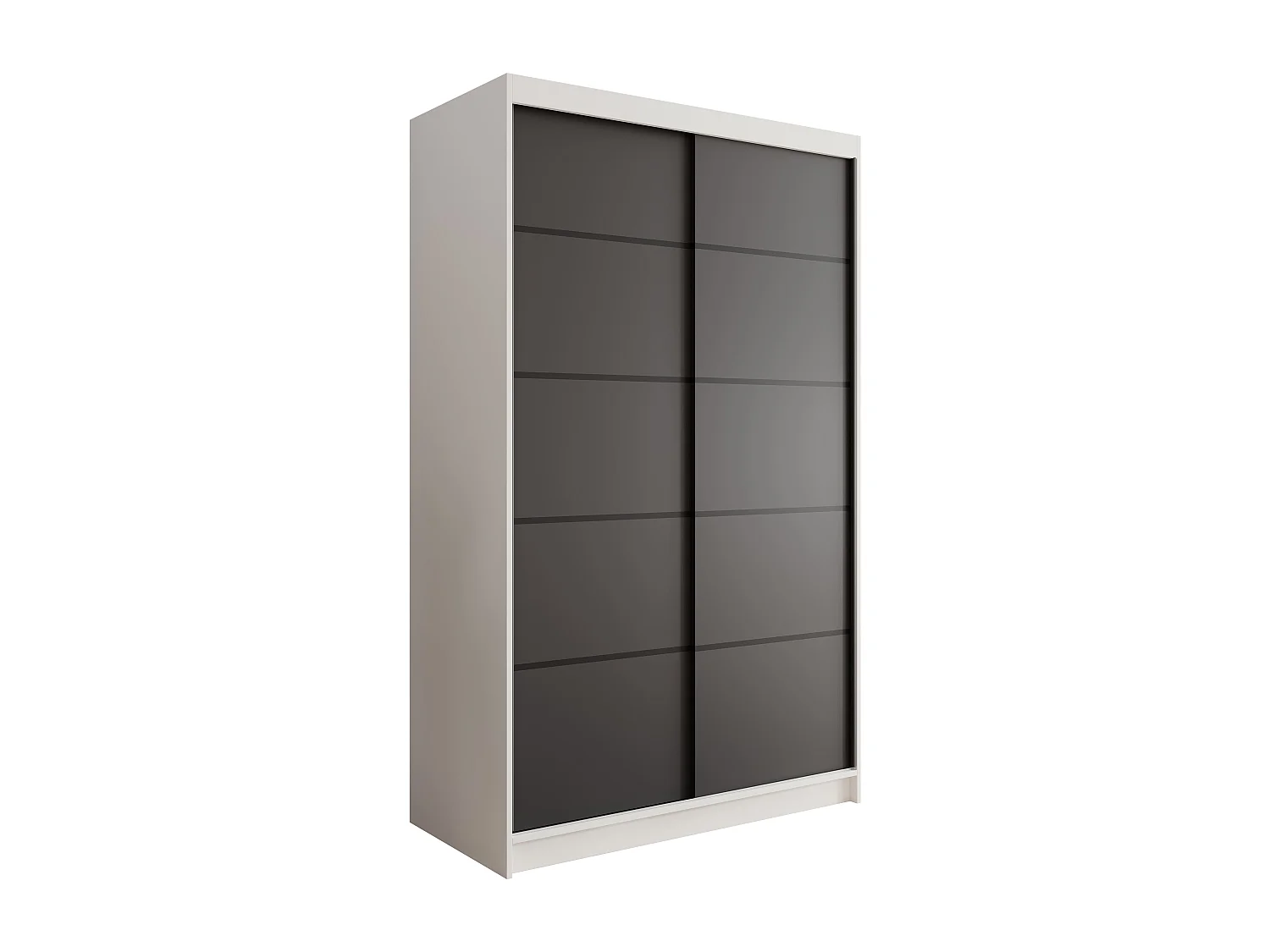 Armoire Paola/Portes coulissantes/Blanc&Noir
