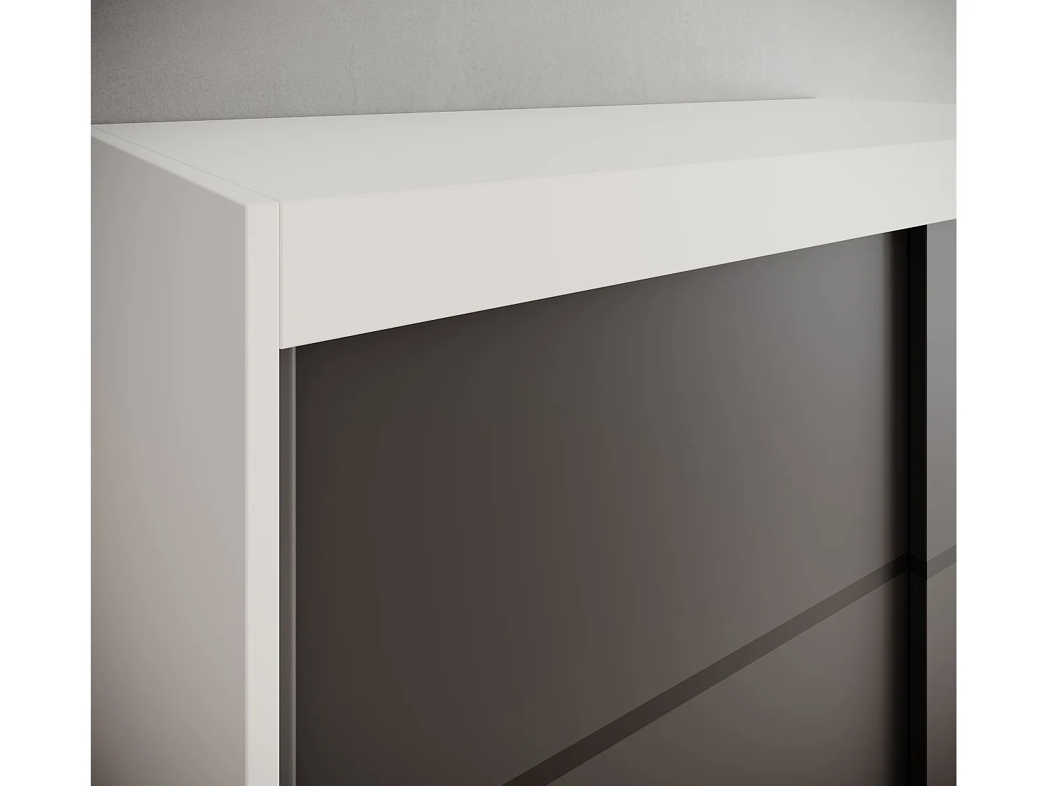 Armoire Paola/Portes coulissantes/Blanc&Noir