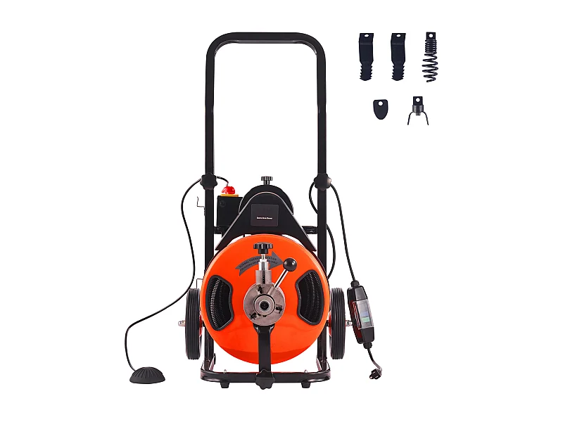 Elektrische Drainreinigingsmachine SucceBuy 30 m x 12,7 mm, Automatische Voedingsboormachine