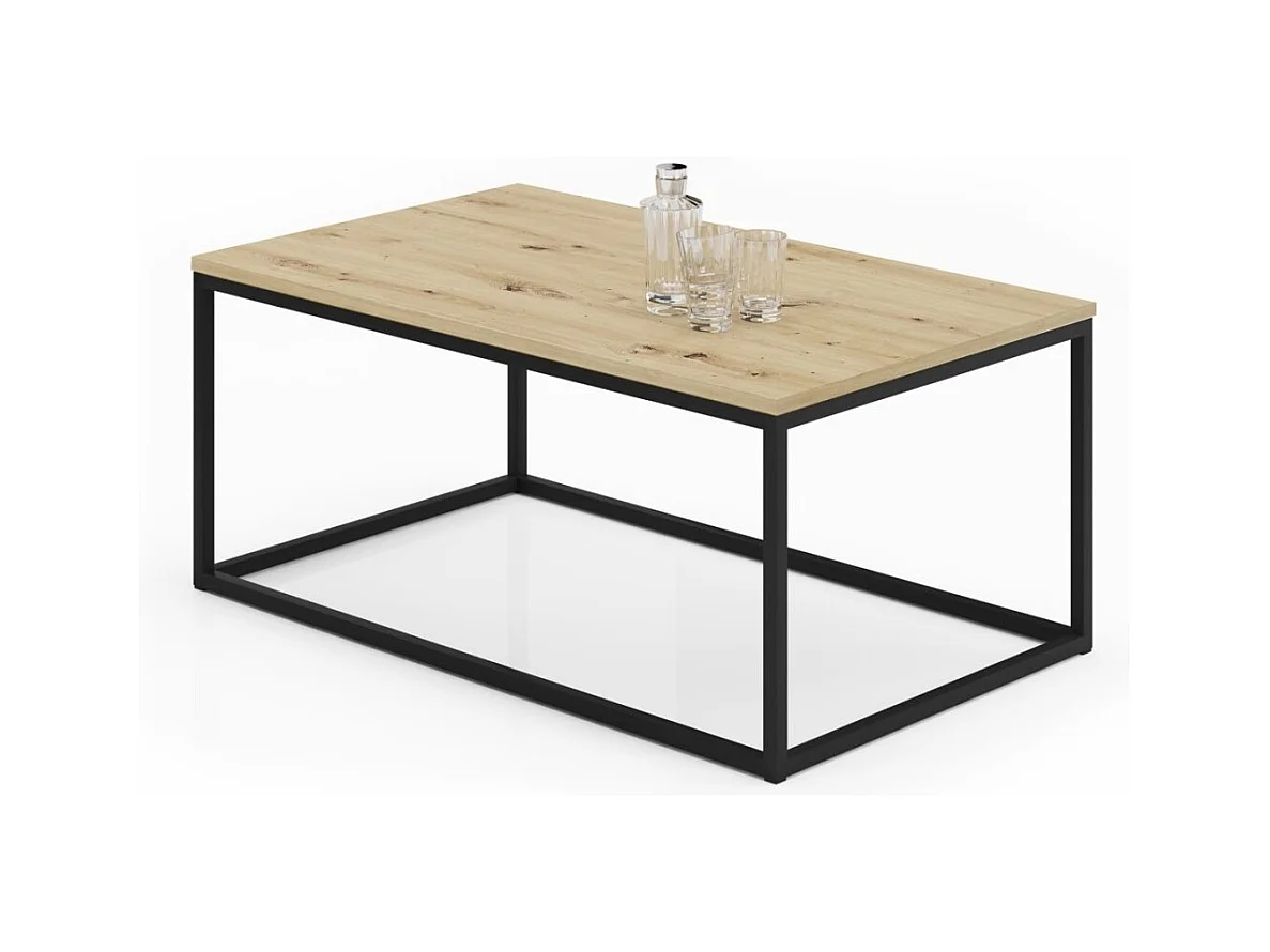 Couchtisch Marisa/Metall&Holz/Schwarz&Braun