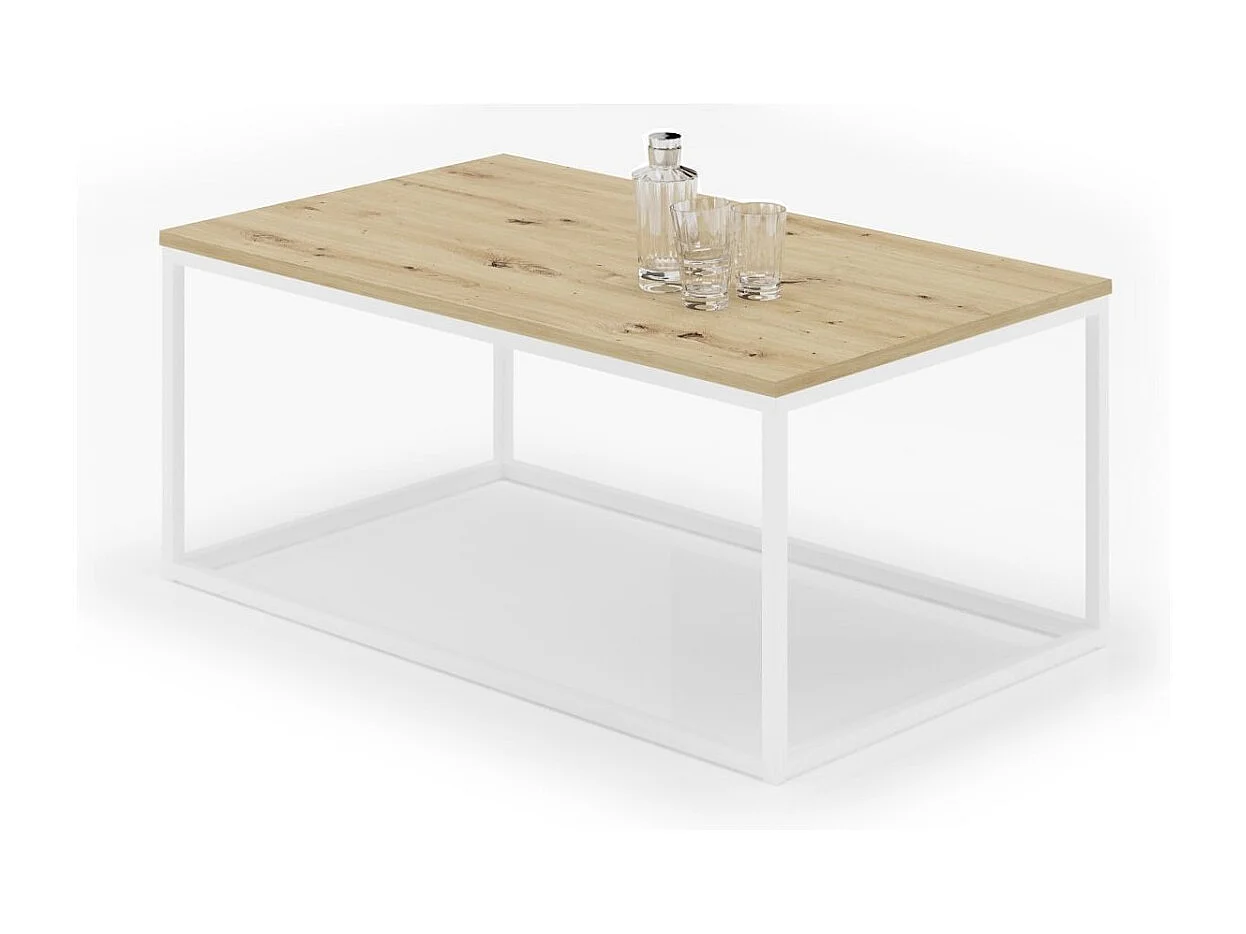 Couchtisch Marisa Lux/Metall&Holz/Weiss&Braun