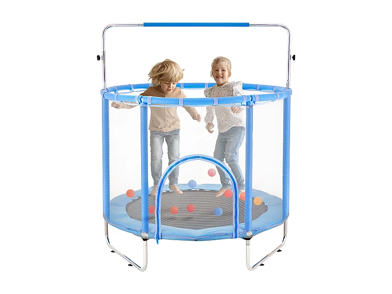 Trampolín SucceBuy, Trampolín Mini de 140 cm para Niños, para Bebés con Red para Uso Interior y Exterior