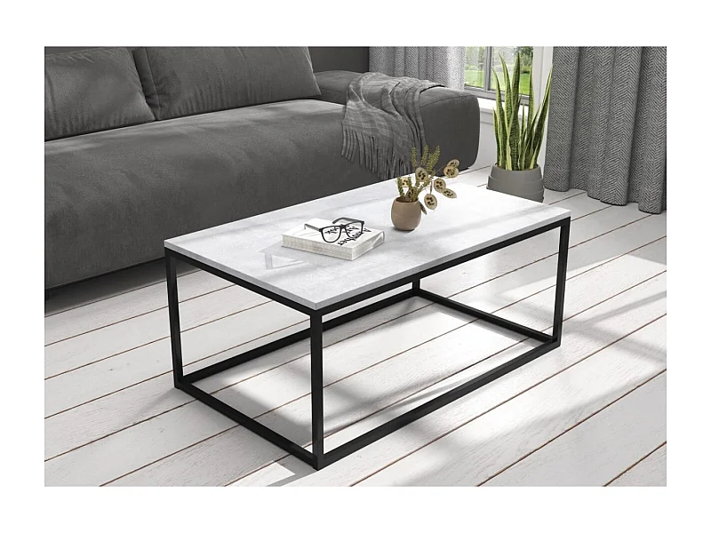 Couchtisch Marisa/Metall&Holz/Schwarz&Grau