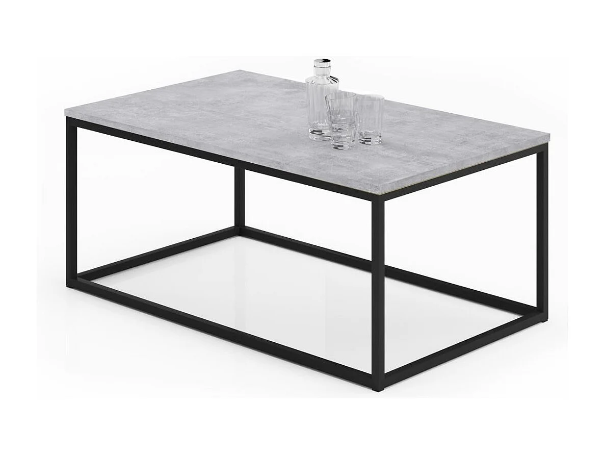 Tavolino Marisa/Metallo&Legno/Nero&Grigio