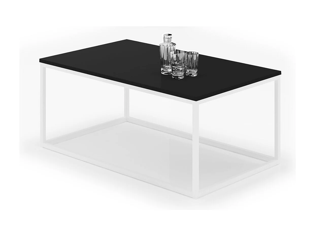 Tavolino Marisa Lux/Metallo&Legno/Bianco&