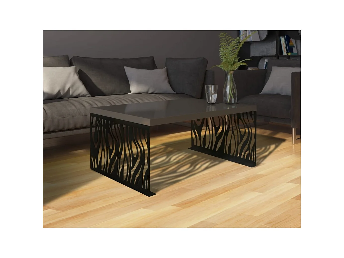 Couchtisch Mavie/Metall&Holz/Schwarz
