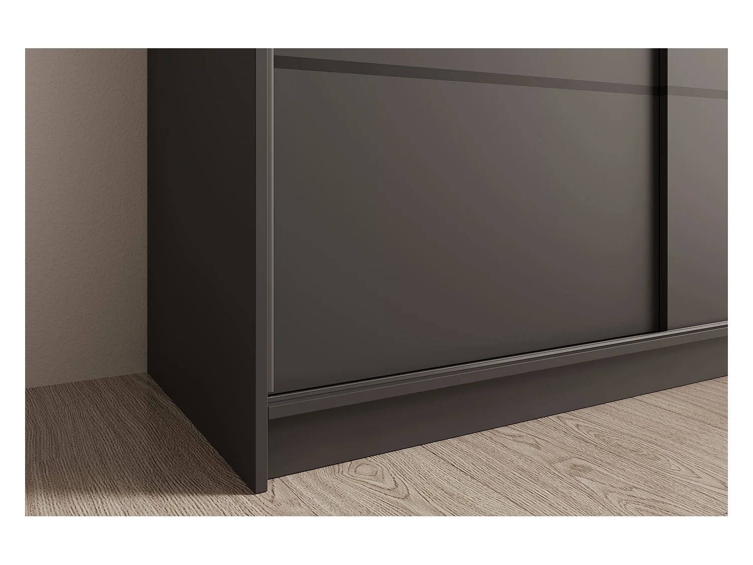 Armoire Mona/Portes coulissantes/Noir