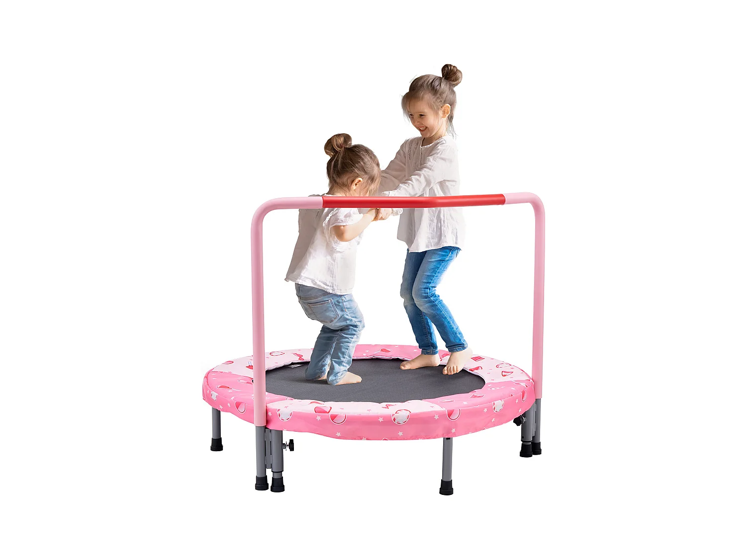 Trampoline SucceBuy, Mini Trampoline 91 cm pour Enfants, Pliable, pour une Utilisation Intérieure et Extérieure, pour Garçons et Filles, Rouge