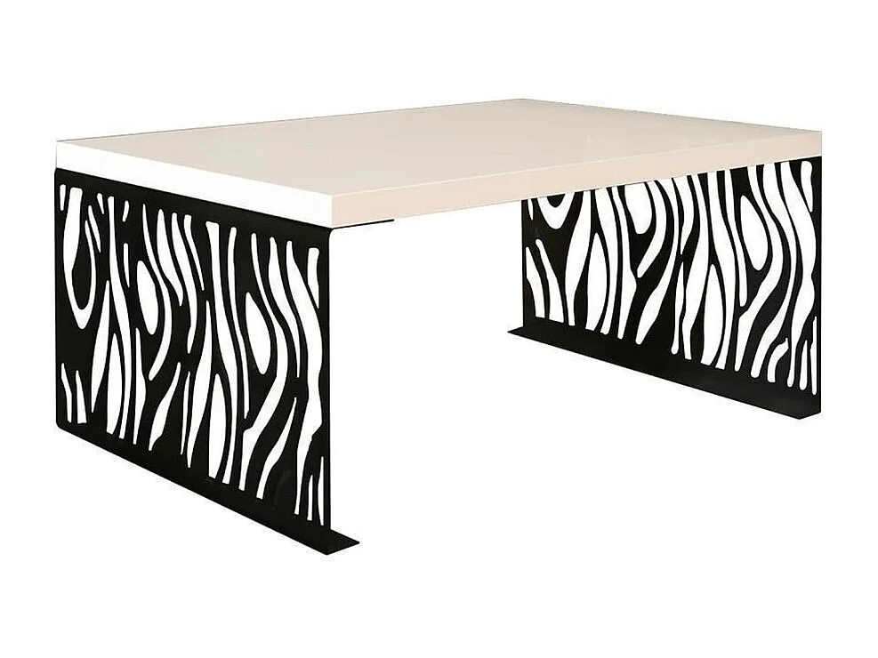 Couchtisch Mavie/Metall&Holz/Schwarz&Weiss