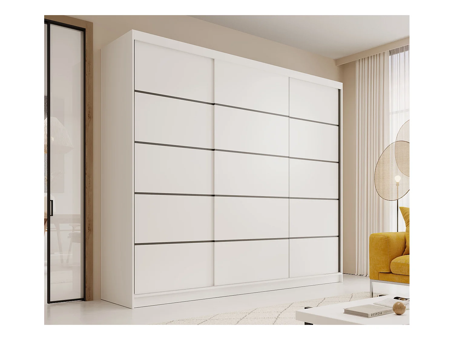 Armoire Maxi 250/Portes coulissantes/Blanc