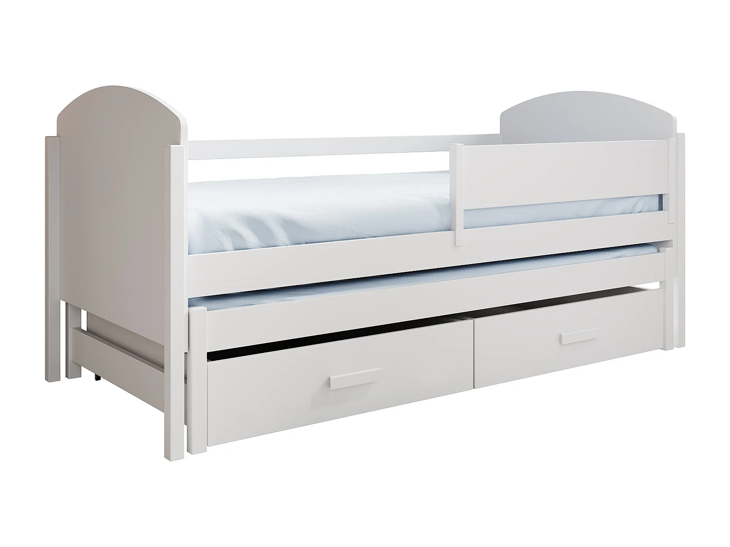 Letto per bambini Liam/80x180/2 zone notte/Bianco