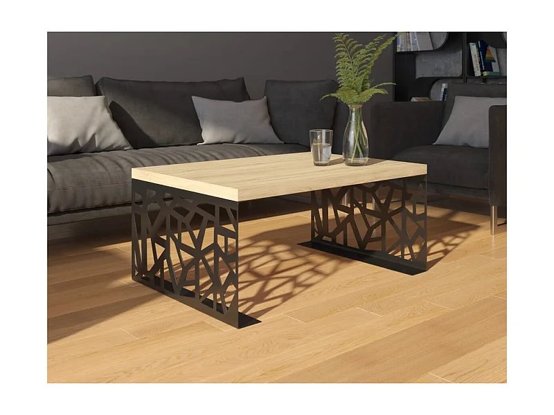 Couchtisch Montelier/Metall&Holz/Schwarz&