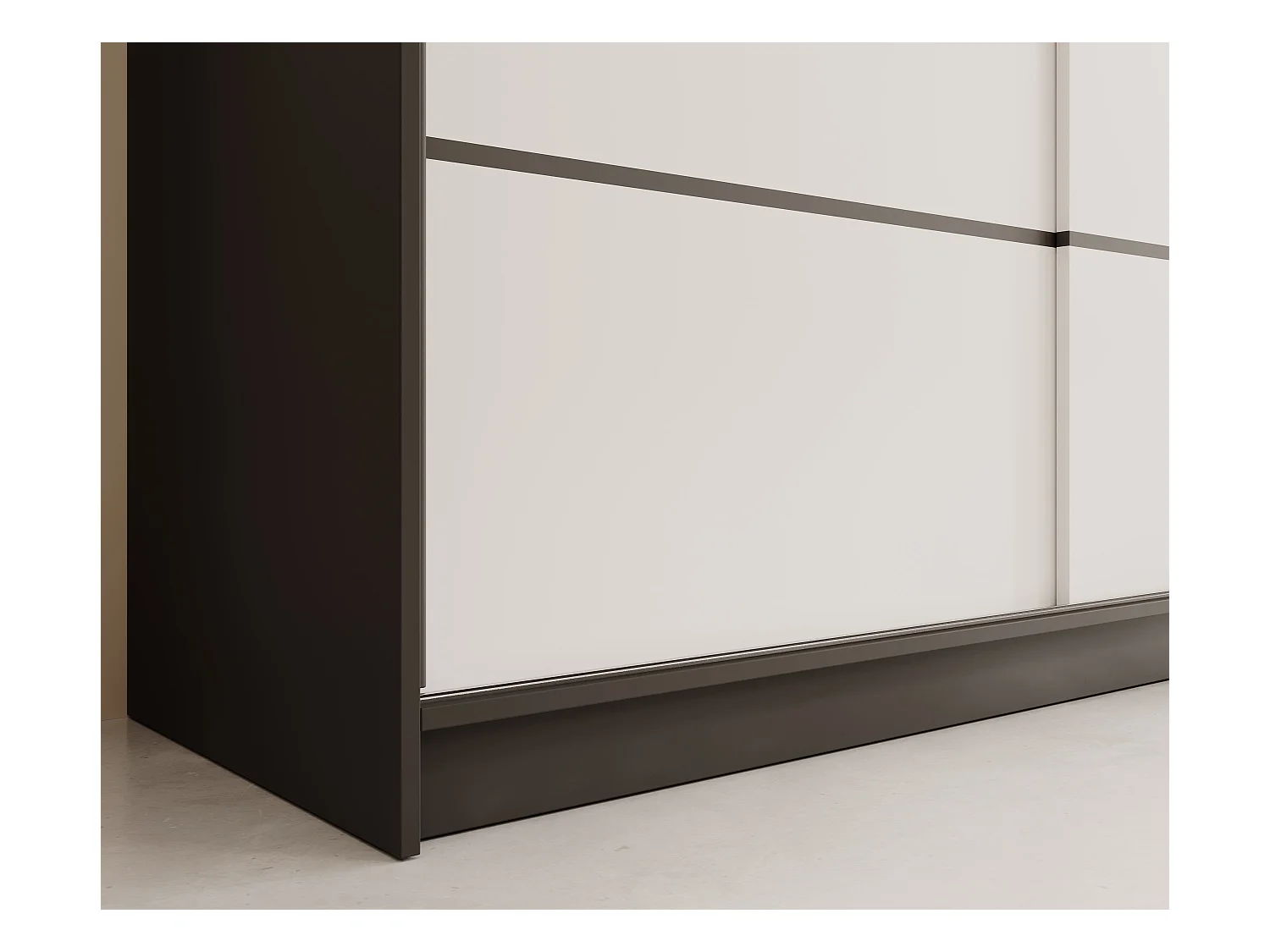 Kleiderchrank Maxi 250/Schiebentüren/Weiss&Schwarz