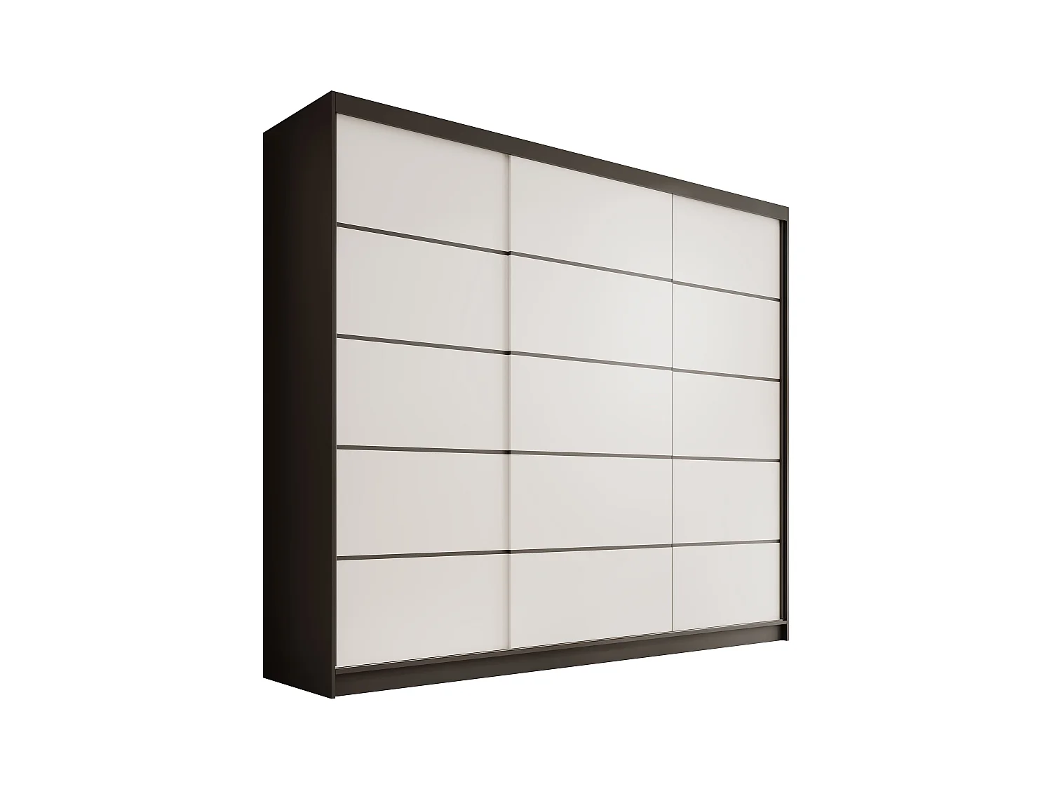 Kleiderchrank Maxi 250/Schiebentüren/Weiss&Schwarz