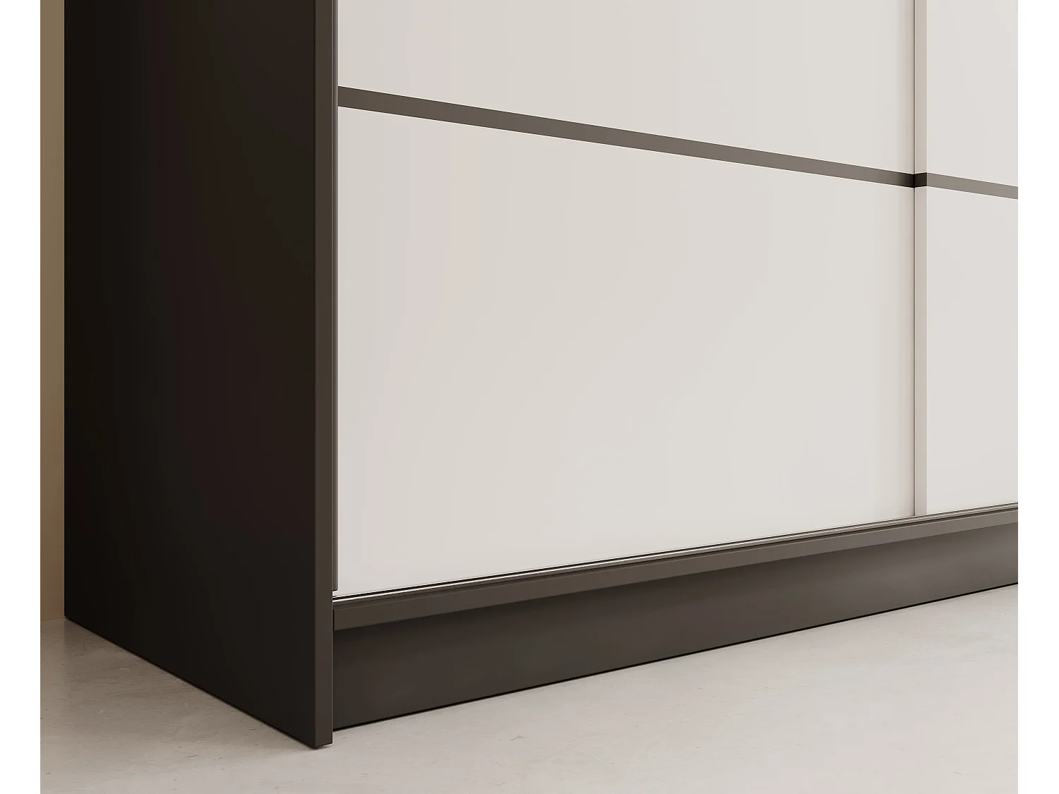 Kleiderchrank Maxi 250/Schiebentüren/Weiss&Schwarz