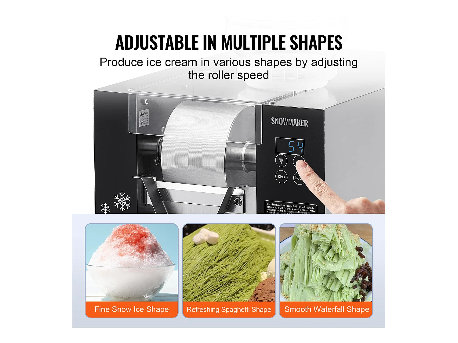 Commerciële Sneeuwvlokjes Ijsmachine SucceBuy, 80 kg/24u in RVS, voor Bakkerijen en Cafés