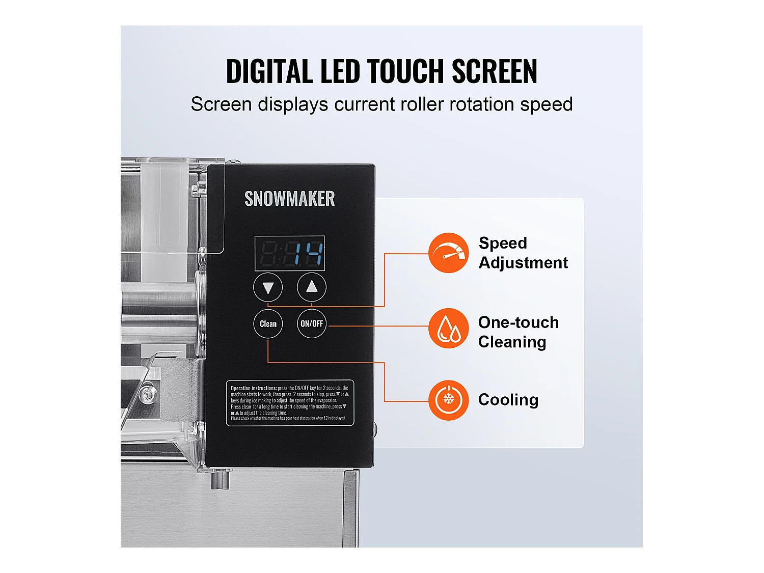 Commerciële Sneeuwvlokjes Ijsmachine SucceBuy, 80 kg/24u in RVS, voor Bakkerijen en Cafés