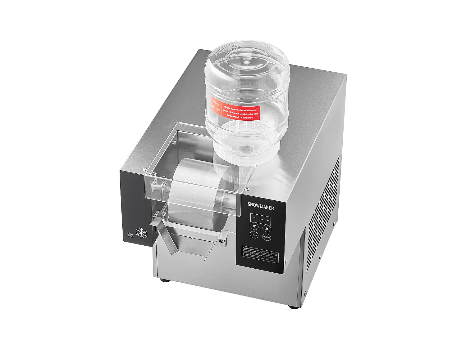 Commerciële Sneeuwvlokjes Ijsmachine SucceBuy, 80 kg/24u in RVS, voor Bakkerijen en Cafés