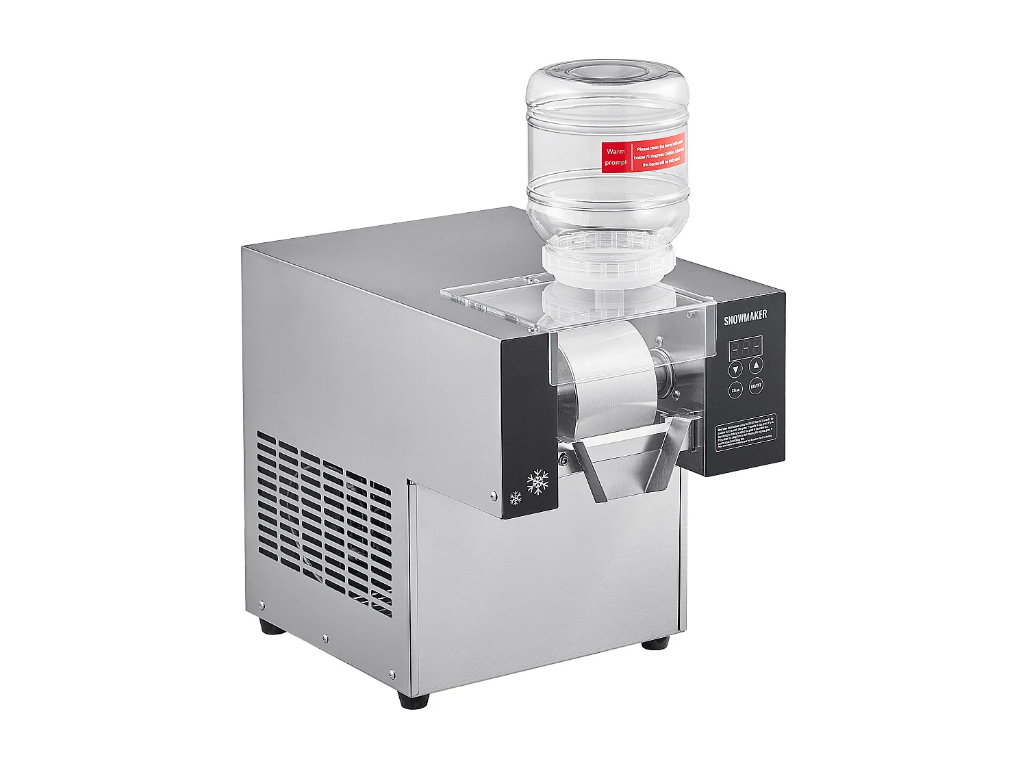 Commerciële Sneeuwvlokjes Ijsmachine SucceBuy, 80 kg/24u in RVS, voor Bakkerijen en Cafés