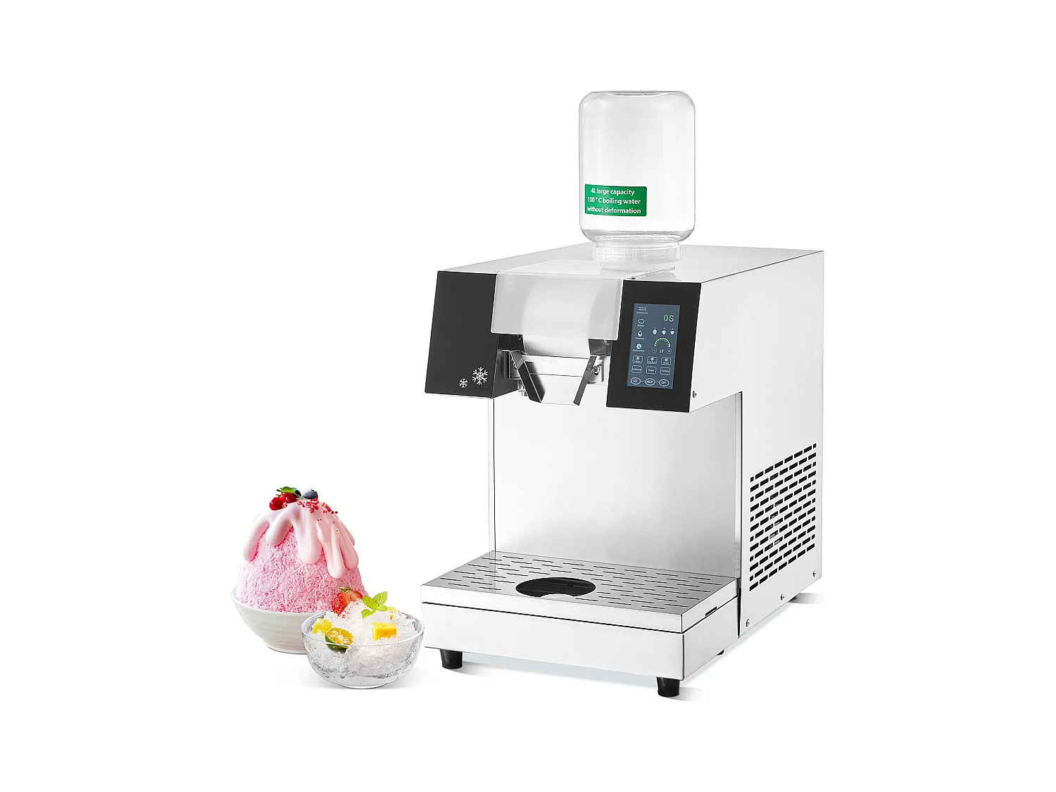 Machine à Glaçons Commerciale SucceBuy en Flocons de Neige, 230 kg/24 H en Acier Inoxydable, pour Boulangerie et Café