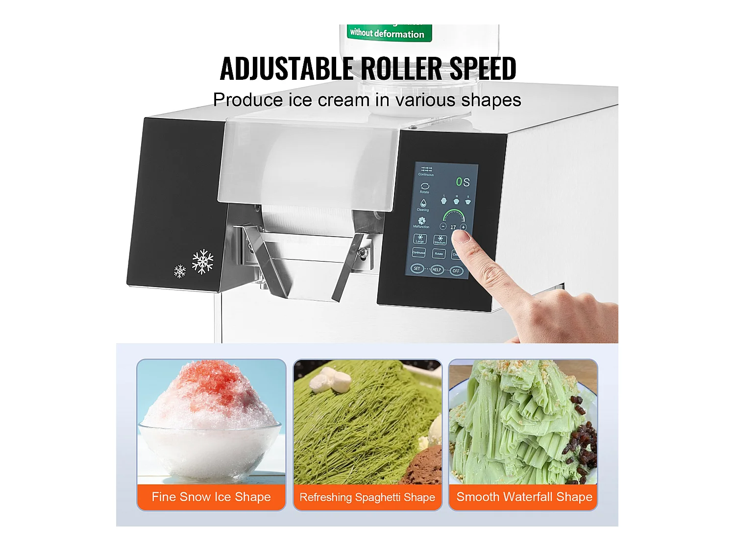 Machine à Glaçons Commerciale SucceBuy en Flocons de Neige, 230 kg/24 H en Acier Inoxydable, pour Boulangerie et Café